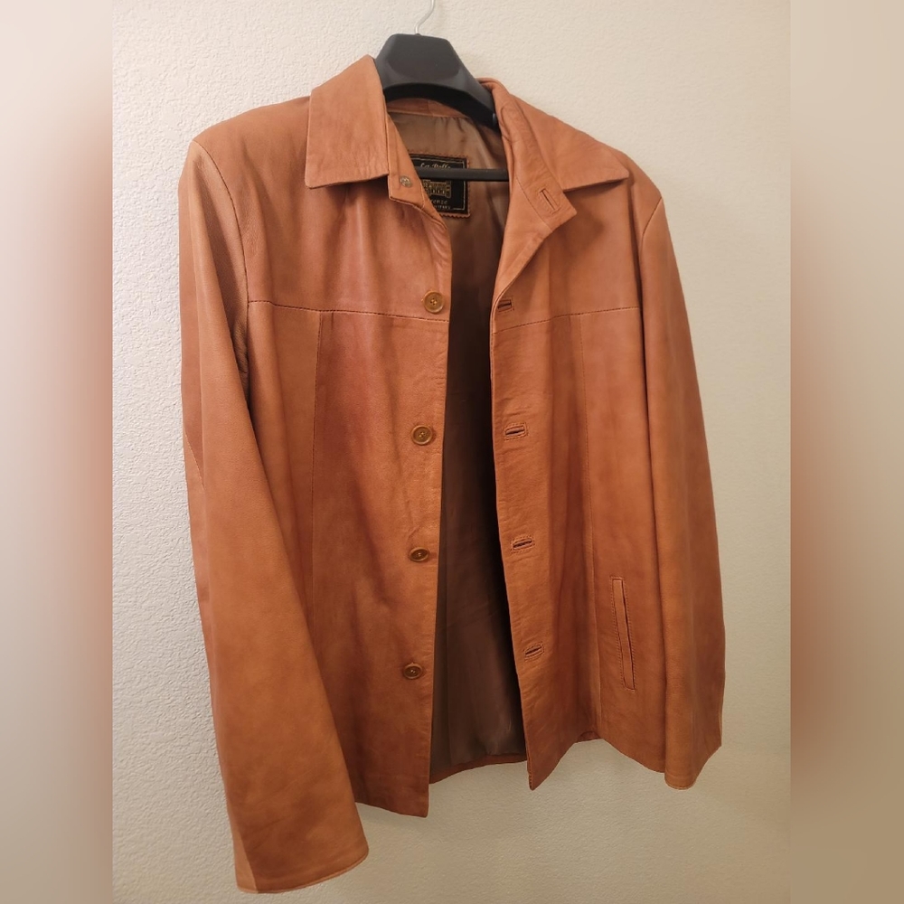 Vintage Vera Pelle La Pelle leather jacket size 56 Naturale Brown Modello 090